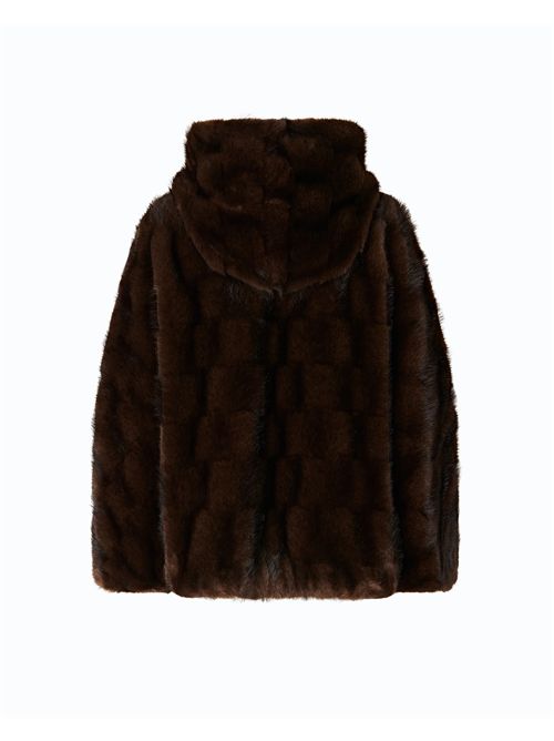 Giacca blouson effetto pelliccia con cappuccio PINKO | 107054A3C5/M11